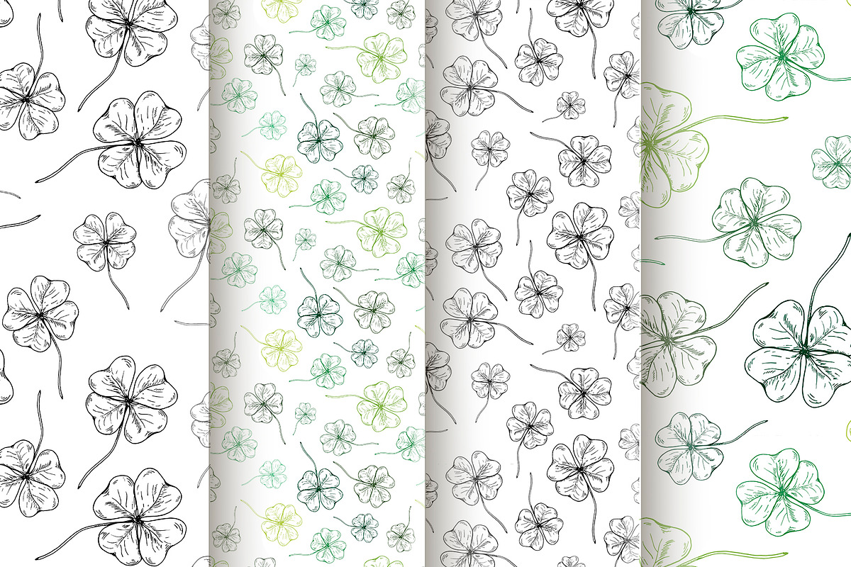 Clover. Sketch and patterns, an Illustration by Canatic (Photo 3 of 9)
