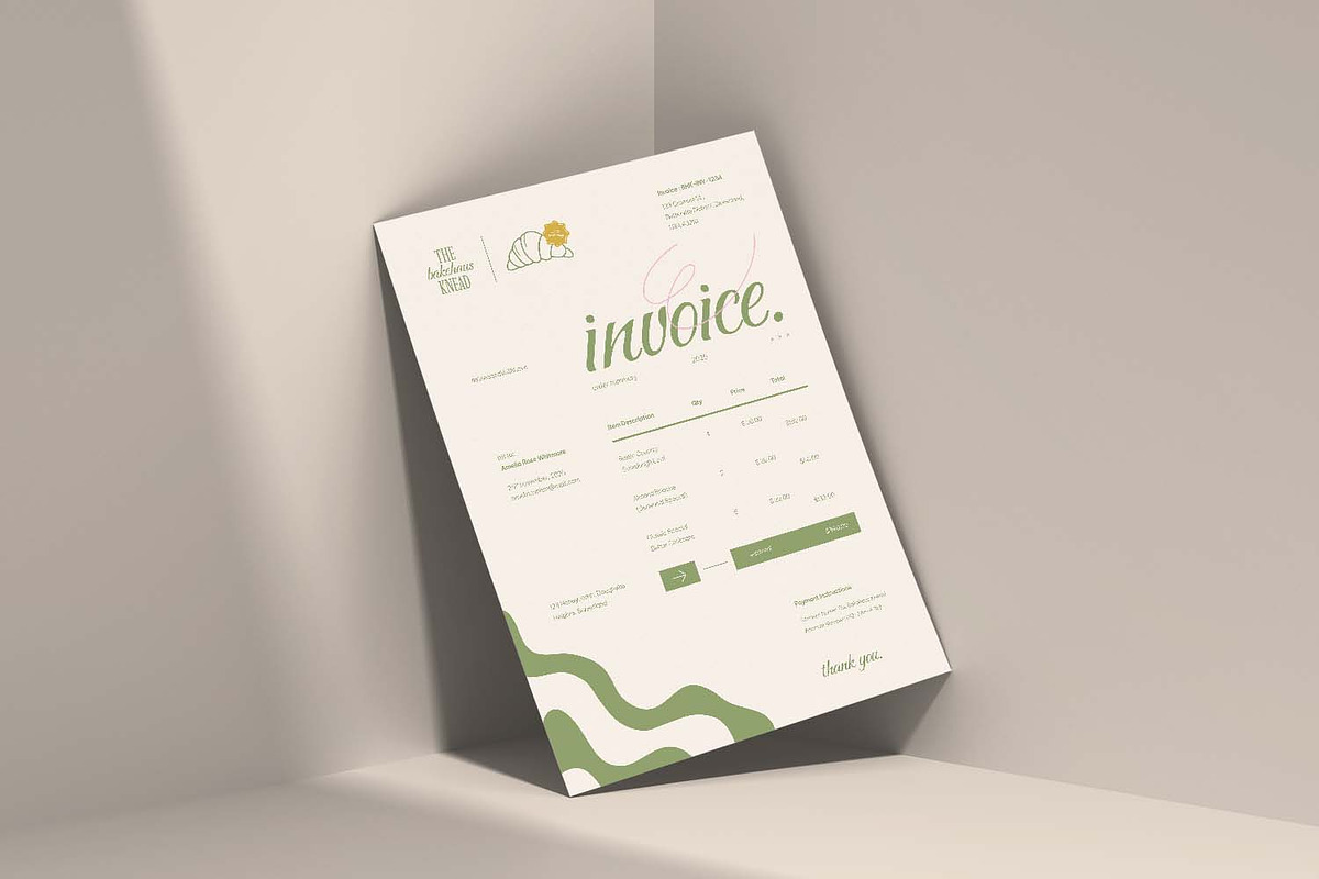 The Bakehaus Bread Bill - Invoice, a Stationery Template by VUNIRA (Photo 3 of 3)