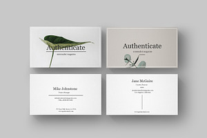 Authenticate Business Card Template