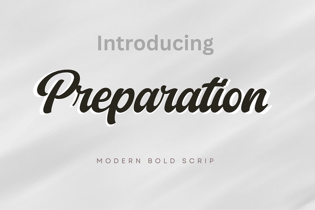 Preparation Modern Bold Script, a Script Font by Aditastudios (Photo 1 of 7)