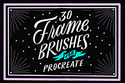 30 Frame Brushes for Procreate App, a Brush Add-On by Molly Jacques (Thumbnail 1 of 6)