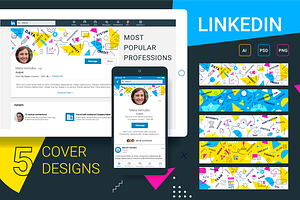 Linkedin Cover Designs Set