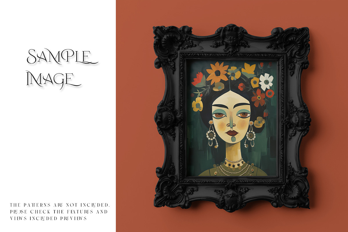 Vintage Frame & Wallpaper Mockup, a Household Mockup by mock-ups (Photo 7 of 14)