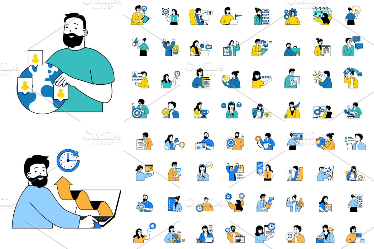 Bundle Flat Concept Illustrations, a Finance Illustration by alexdndz (Photo 15 of 16)