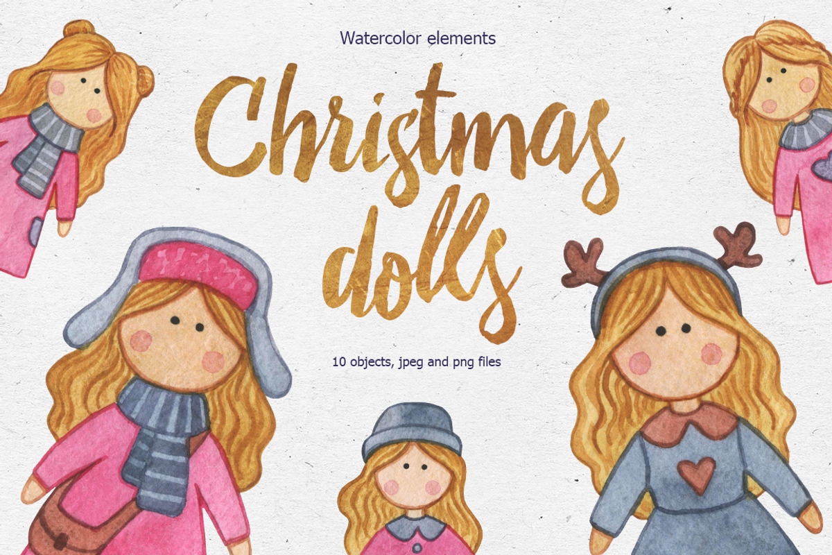 Christmas dolls, a Decorative Illustration by CreativeByLu (Photo 1 of 4)