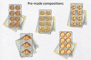 Home Bakery watercolor collection, a Food Illustration by KathrineWatercolor (Thumbnail 6 of 9)