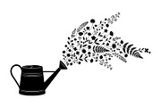 Floral Watering Can Design Bundle, an Illustration by Gaye Art (Thumbnail 20 of 31)