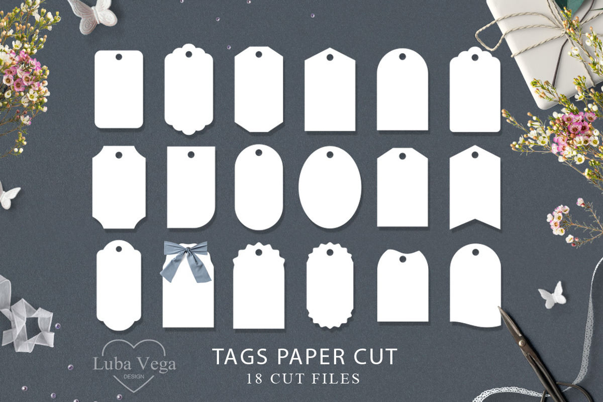 Tags svg paper cut template/ Decorat, an Object Graphic by Luba Vega (Photo 1 of 3)