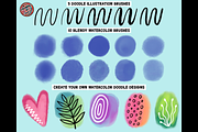 Procreate Watercolor Doodle Brushes, a Brush Add-On by AlwaysBeColoring (Thumbnail 12 of 13)