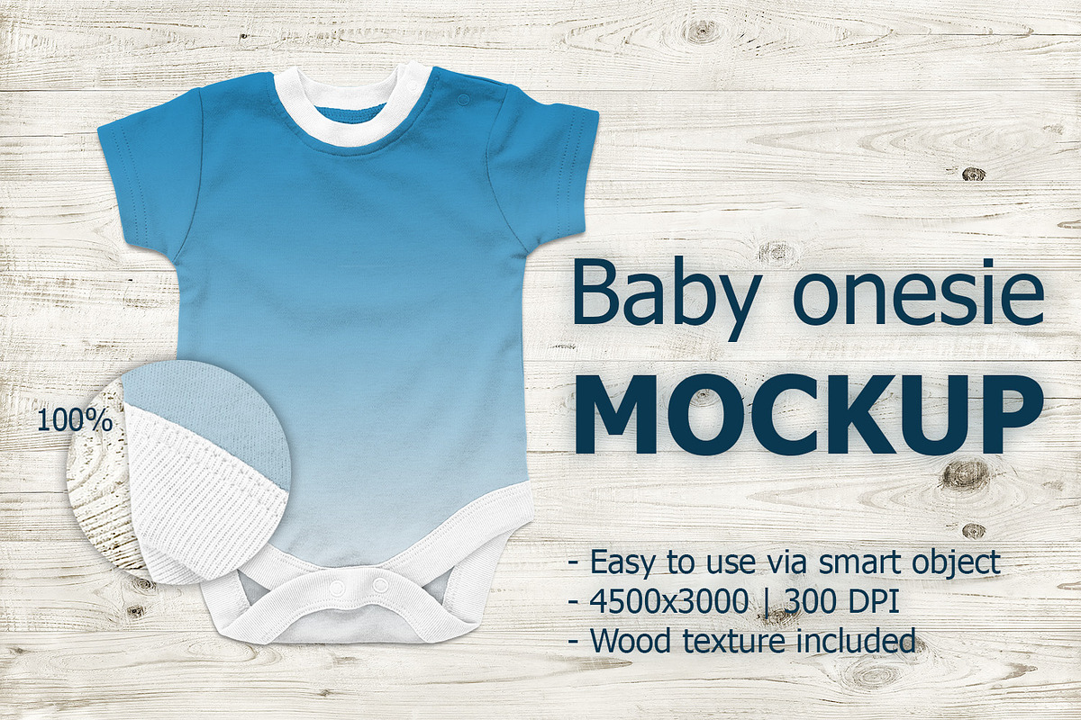 Baby onesie mockup, an Apparel Mockup by RM_design (Photo 1 of 2)