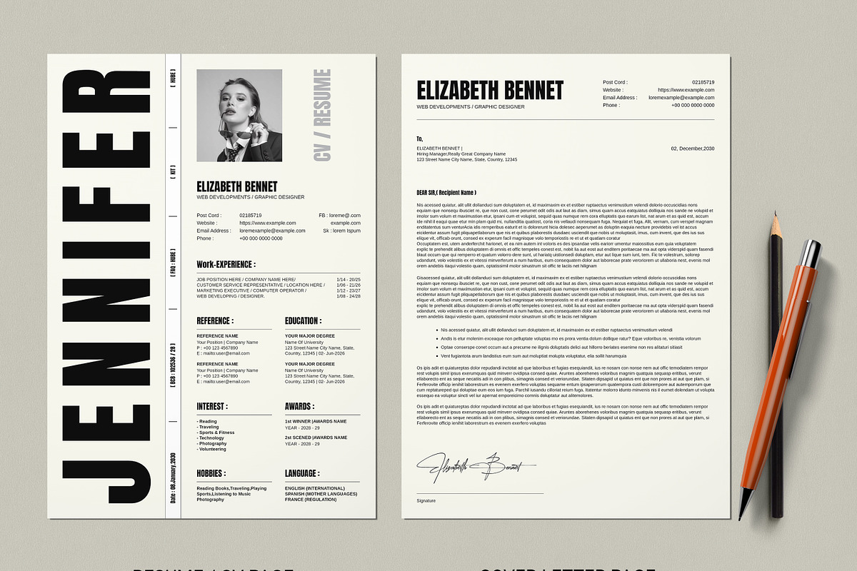 Resume - CV - Letter, a Resume Template by Cleffon_Graphic_Studio (Photo 6 of 6)