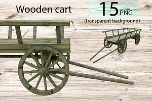 Wooden cart featuring cart, wooden, and old