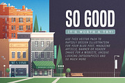 Vector Buildings Pack, an Illustration by Darumo Shop (Thumbnail 6 of 8)