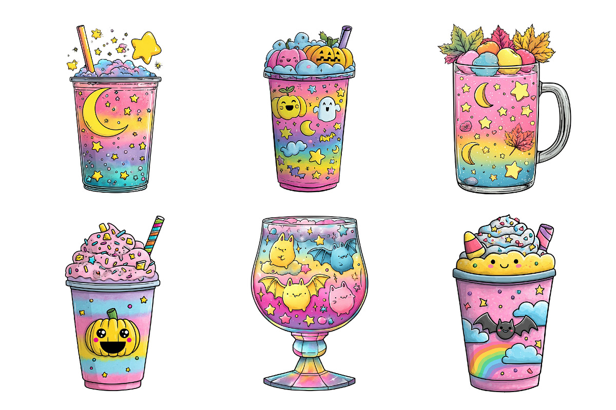 Whimsical Halloween Drink Clipart, a Seasonal Illustration by Creative Art (Photo 6 of 7)