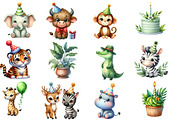 Safari Birthday Clipart, an Illustration by Designworld (Thumbnail 3 of 6)
