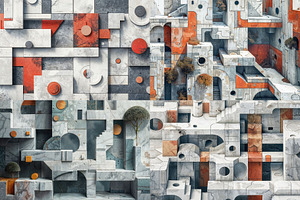 36 Geometric Concrete Canvases