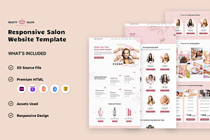 Beauty Salon Website Template HTML