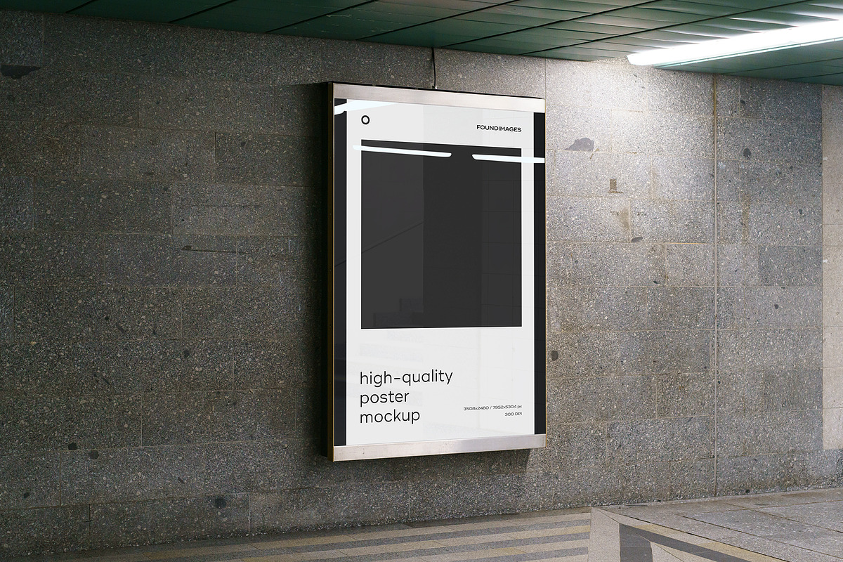Subway Poster Mockup Bundle Metro, an Advertising Mockup by FoundImages (Photo 60 of 61)