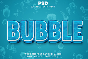 Bubble 3d Editable Text Effect Style