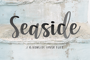 Seaside Font Watercolor SVG