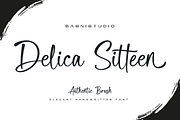 Delica Sitteen Casual Handwritten, a Handwritten Font by Basnistudio (Thumbnail 1 of 13)