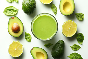 Avocado Lime Basil Smoothie Bowl Hea, a Food & Drink Photo by Pixeness Studio