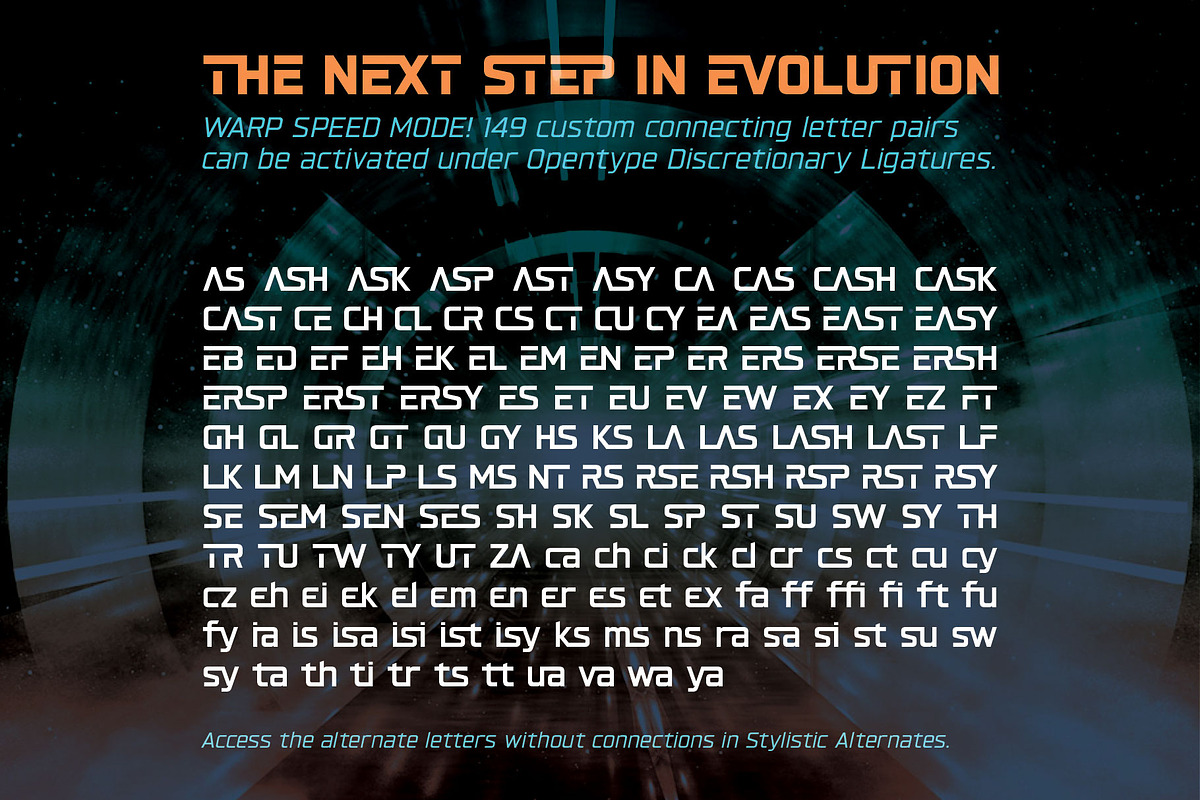 Hyperspace Race Sci-Fi font preview 4
