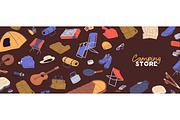 Camping, hiking kit set, patterns, an Object Illustration by PaperTrident (Thumbnail 5 of 5)