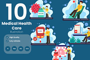 Health Check Up Illustration Pack, an Illustration by baii09 (Thumbnail 1 of 4)