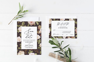 Rosie save the date & RSVP cards
