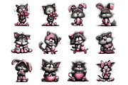 Whimsical easter cat clipart, an Illustration by SinaCreation (Thumbnail 2 of 11)