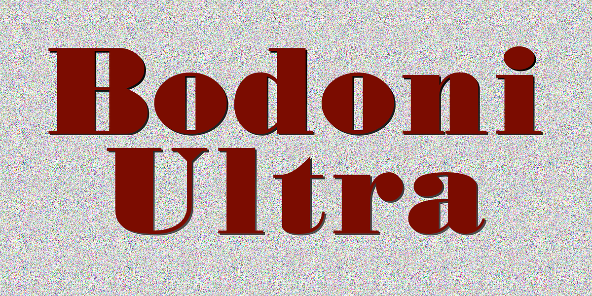 Bodoni Ultra, a Serif Font by Wooden Type Fonts