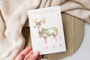 Victorian  Christmas deer , Clipart, an Animal Illustration by Hello My Print (Thumbnail 5 of 10)
