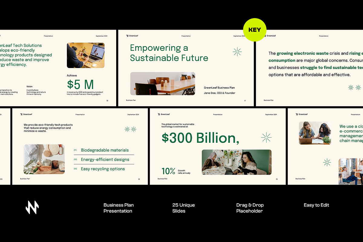 Clean Business Plan Keynote, a Presentation Template by Neermana (Photo 1 of 4)