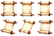 Vintage Scroll Clipart PNG, an Illustration by Libby Wishes (Thumbnail 7 of 7)