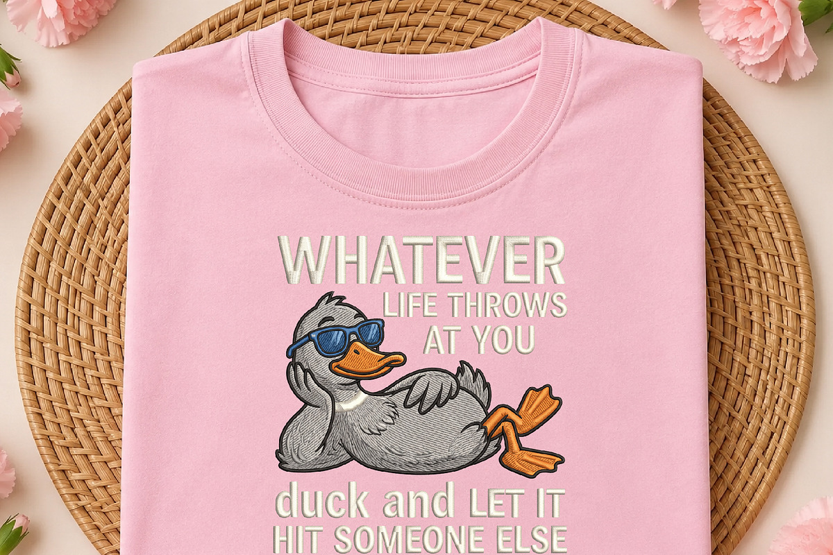 Funny Duck Quote PNG, an Object Illustration by DreamCafeArt (Photo 2 of 6)