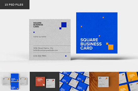 Square Business Card Mockups, an Apparel Mockup by dpi