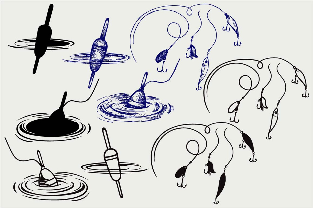 Fishing gear SVG, an Outline Icon by LineworkStock