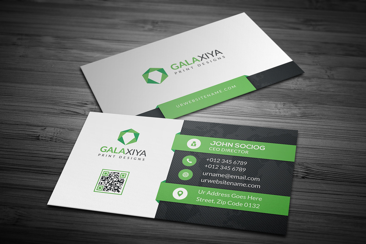 Modern Corporate Business Cards, a Business Card Template by Galaxiya (Photo 3 of 8)