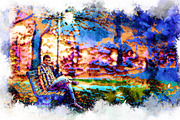 Aquarelleum Urban Sketcher Action, an Action Add-On by MRI STUDIO (Thumbnail 10 of 13)