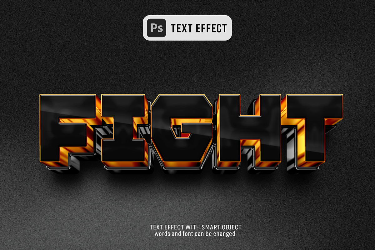 Metallic 3D Text Effect Style, a Layer Style Add-On by PopotLane