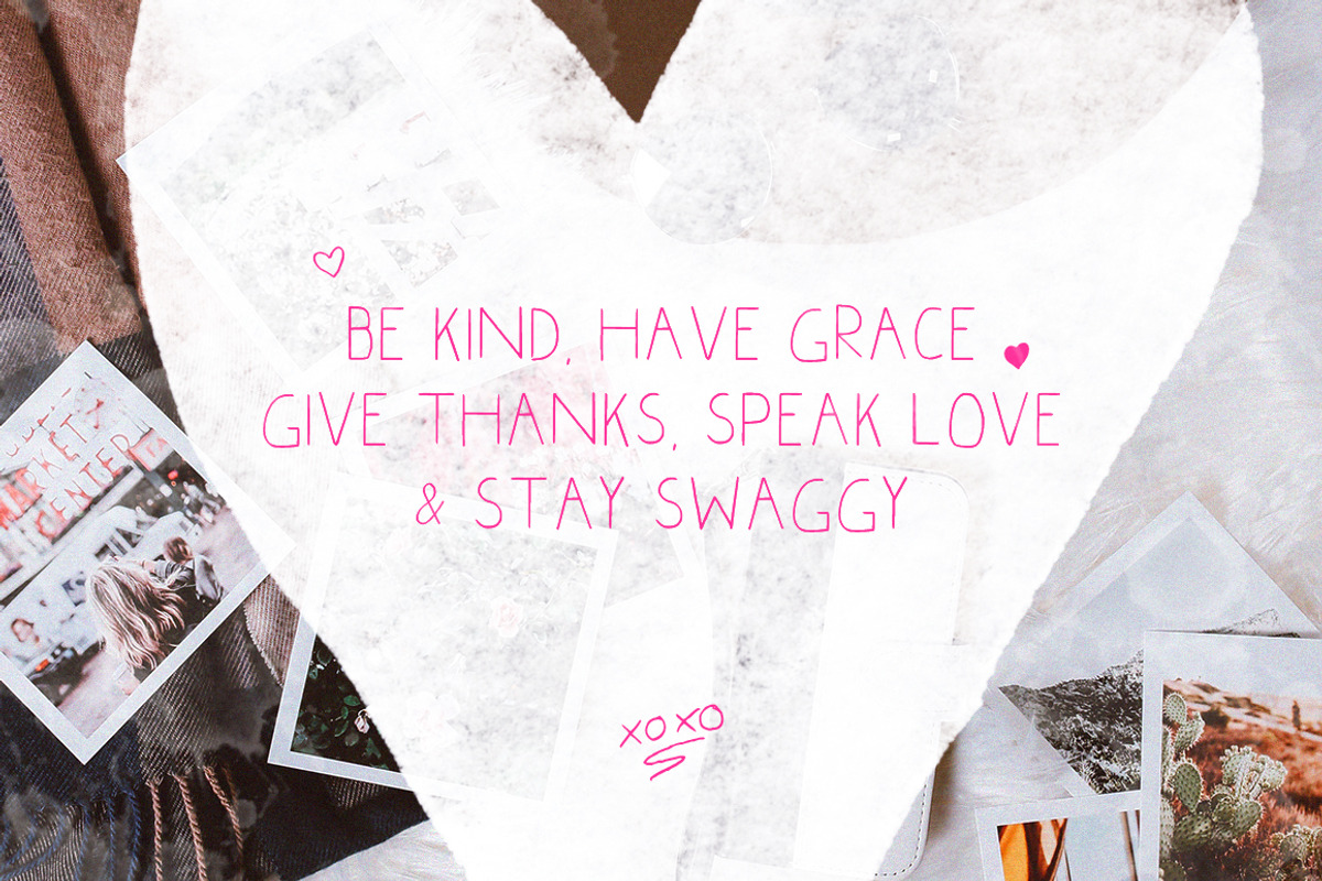 Little Hearts Font preview 2