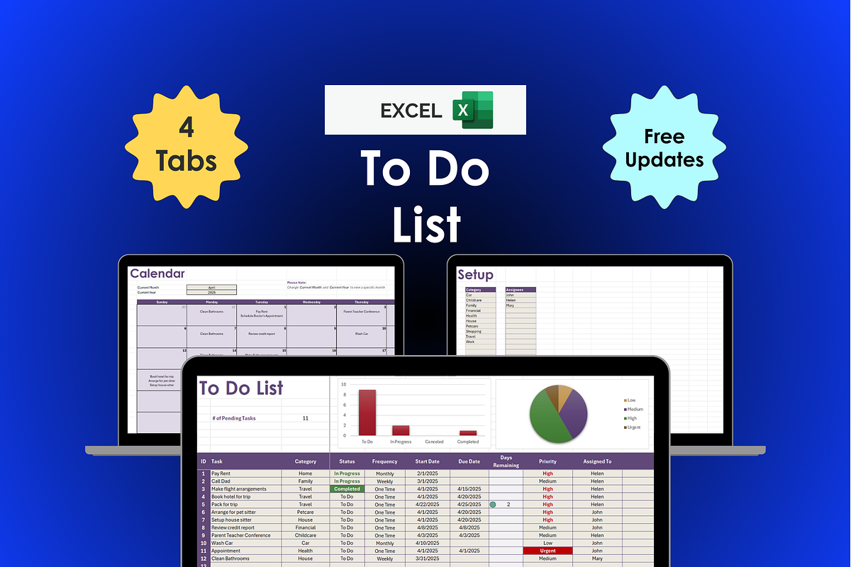 Task Tracker - Excel, an App Template by Ardent Workshop (Photo 1 of 6)