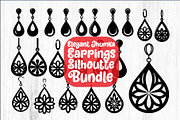 Elegant Jhumka Earrings Silhouette B, a Graphic by balal (Thumbnail 1 of 13)