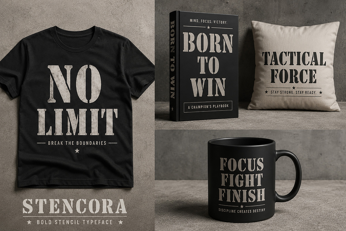 Stencora, a Sans Serif Font by Wow Magic (Photo 2 of 5)