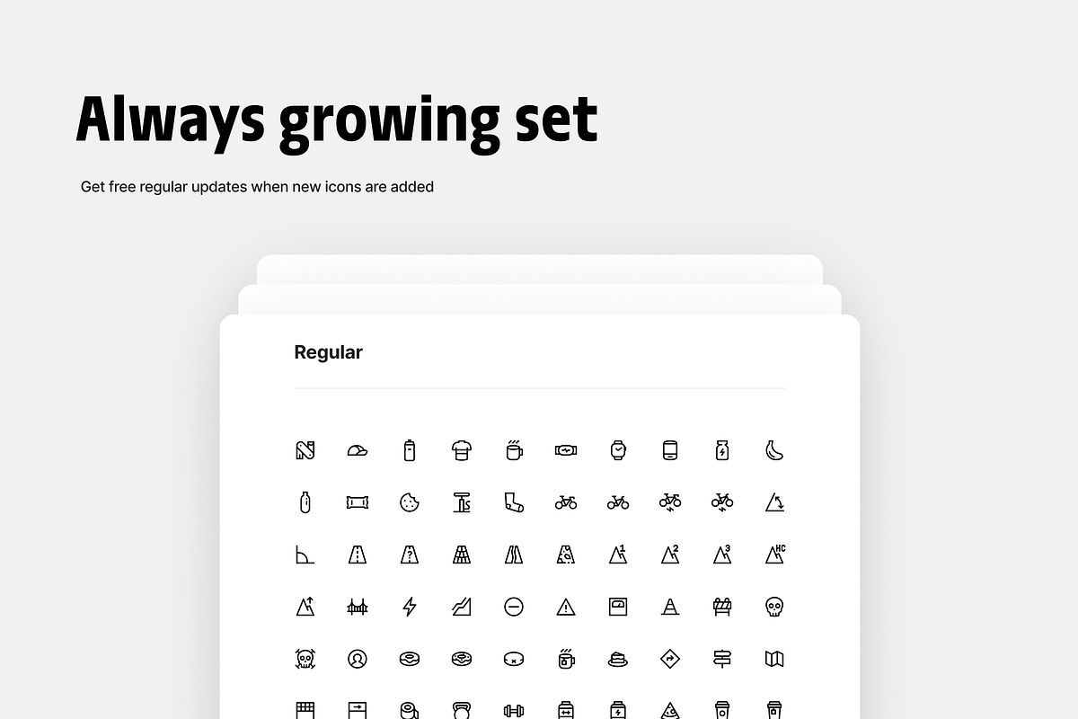Cycling Icons 80+ minimal line icons, an Outline Icon by blarue (Photo 5 of 8)