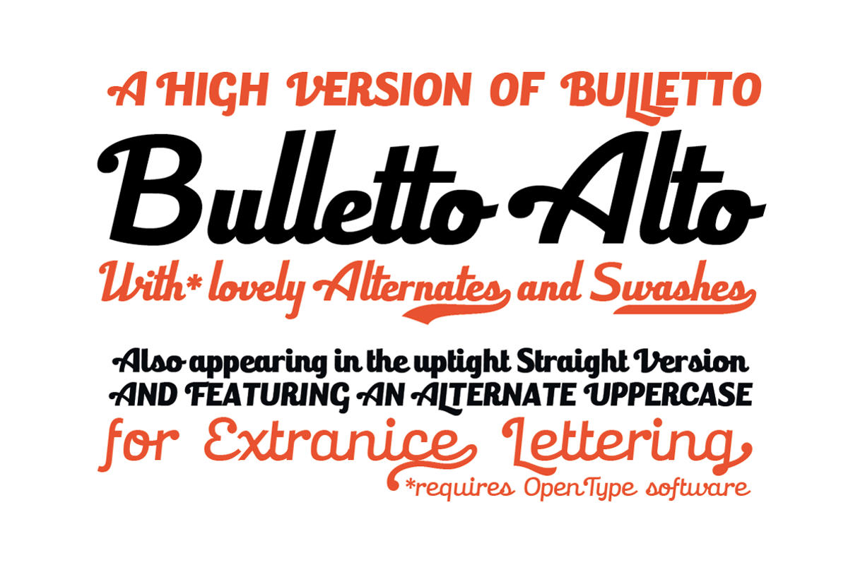Bulletto - 5 fonts preview 2