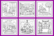 Cozy Sunday Bold & Easy Coloring, an Animal Illustration by Ink Gallery (Thumbnail 2 of 4)