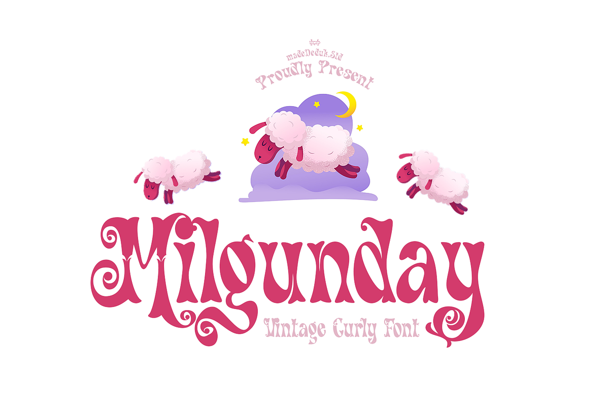 Milgunday Vintage Font, a Blackletter Font by madeDeduk (Photo 1 of 10)