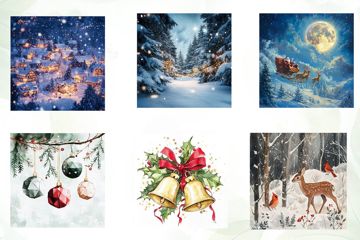 Watercolor Background Christmas Png, an Illustration by CreationArt (Photo 2 of 5)